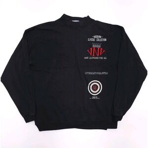 Vincente Nesi Mens Medium Shirt Neo‎ Mode Black Long Sleeve 90s Y2K Vintage